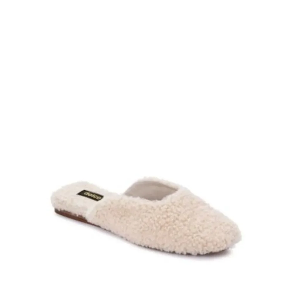 DOLCE VITA Womens Beige Cushioned Saydee Round Toe Slip On Slippers 10 M
